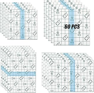 شريط لاصق شفاف من 60 قطعة من الجص الطبي القابل للتمدد ومقاوم للماء، ضمادة شفافة للجروح والوشم، ضمادة لاصقة شفافة للجروح الطبية للظهر والكتفين والذراعين والفخذين