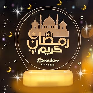 ابناوك مصباح يدوي الصنع، مصباح زينة للعيد ورمضان، مصباح LED مبارك رمضان، ضوء ليلي اسلامي، هدايا زينة حرفية للمهرجانات، الحفلات