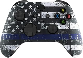 Xbox Soft Touch Design Custom Gaming Controller -Soft Shell for Comfort Grip X for Microsoft Xbox (Blue Line)