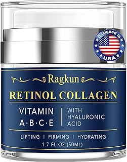 Ragkun Face Moisturizer Retinol Cream - Neck Collagen Creams for Tightening and Firming - Anti Aging Day & Night Facial Moisturizer for Women & Men, Tighten and Lift Wrinkle Cream - 1.7 Fl Oz