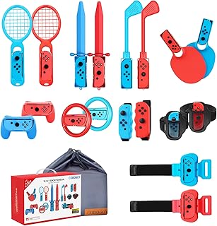 CODOGOY Switch Sports Accessories - 18 in 1 Switch Sports Accessories Bundle with Extra Carry Bag for Nintendo Switch Sports, Family Accessories Kit Compatible with Switch/Switch OLED Sports Games