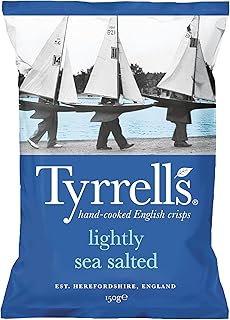 Tyrrells Lightly Sea Salted Crisps, 150g