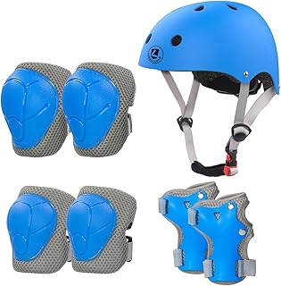 Kids Bike Helmet Knee Elbow Wrist Pads for Age 2-8 Years Adjustable Toddler Helmet Knee Elbow Wrist Pads for Skateboard Scooter Roller Cycling Skating