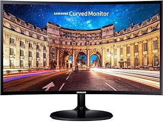 شاشة سطح المكتب المنحنية CF390 سيريز 27 انش FHD 1920x1080 للاعمال بمنفذ HDMI وVGA وVESA قابلة للتثبيت وضمان 3 سنوات من تي ايه C27F390FHN اسود سامسونج LCD