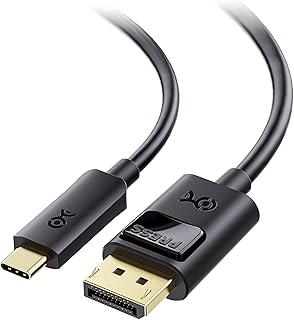 كيبل USB C الى منفذ عرض 1.4 بطول 3 متر يدعم 8K 60Hz / 4K 144Hz (USB-C الى منفذ العرض من كابل ماترز، كيبل USB C الى DP باللون الاسود، ثاندربولت 4 / USB4 / ثاندربولت 3 متوافق مع ماك بوك برو واكس بي اس