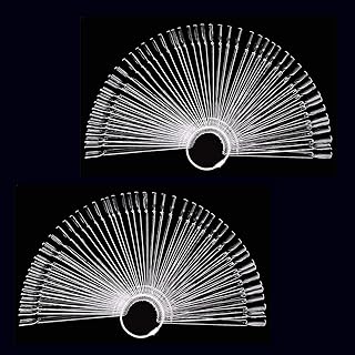 عصي عرض لون الاظافر من بيكوفو، عبوة من 100 طرف لفن الاظافر، عصي حلقية لعرض طلاء الاظافر، الواح عرض لطلاء الاظافر، عرض طلاء الاظافر وصالونات الاظافر (عبوة من 100 قطعة)