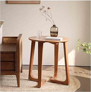 Home Decoration Coffee Table，Oval Cocktail Table ，Minimalist Center Table Tea Table，Solid Wood Coffee Table，A Solid Wood Coffee Table With Bowed Legs Perfect For Small Spaces.(Cherry,B)