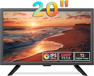 شاشة LED IPS 20 بوصة من كيه سي ار موالف تلفزيون رقمي DVB-T2 مدخل ايه في HDMI/VGA فتحة USB جهاز تحكم عن بعد زاوية رؤية كاملة