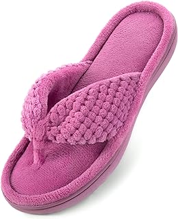 Women's Cozy Memory Foam Flip Flop Slipper, Ladies' Summer Spa Thong, House Open Toe Slide Sandal for Indoor