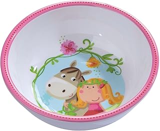 HABA Vicki & Pirli 300384 Children's Bowl Melamine with Non-Slip Base Dishwasher Safe