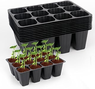 120 Cell Seedling Starter Trays Reusable, Mini Propagator, Greenhouse Propagation Set, Propagation Trays for Plants, Indoor Greenhouse, Plastic Germination Trays for Nurseries, Propagation