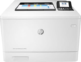 HP طابعة ليزر ملونة انتربرايز M455dn من ليزر جت (طابعة، شبكة LAN، دوبلكس، صينية ورق 300 ورقة) ابيض، من اتش بي