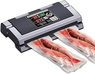 Xhklwsry Commercial Vacuum Sealer, Double Pump and Nozzle Sealing Machine with Air Inflated Function 40cm Seal Bar Dry & Moist Food Packing Machine for Smooth Flat Bags or Chamber Pouches