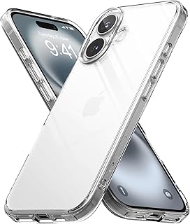 Ringke Fusion Compatible with iPhone 16 Plus Case Transparent Phone Cover Shockproof Bumper iPhone 16 Plus Case - Clear