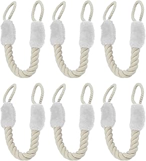 Door Stopper Latch, Pack of 6 Door Cord Clamping Protection, Cotton Door Stopper for Children, Window Stopper Clamp Protection for Doors, for Children Safety Finger Protection and Pet (White)