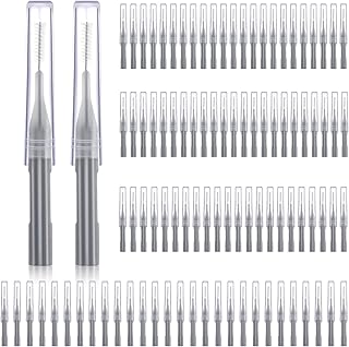 باتيلاي 100 قطعة من فرش تقويم الاسنان لتنظيف ما بين الاسنان، راس تنظيف الاسنان لتنظيف الاسنان وتنظيف الاسنان (رمادي)، بالغ