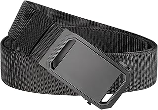 LEEXTON Adjustable Nylon Belt Automatic Buckle Metal Heavy Duty Men's Belt with Tactical Belt for Sports and Leisure