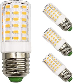 مصابيح ذرة LED E27 7 واط 60 واط غير قابلة للتعتيم 3000 كلفن بضوء أبيض دافئ 1000 لومن مصباح شمعة برغي اديسون صغير (عبوة من 3 قطع) [متعددة الاستخدامات]