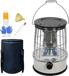 Portable Kerosene Heater, Indoor and Outdoor Paraffin Heaters with 6L Kerosene Tank, Camping Oil Heaters, 360° Surround Heating, Kerosene Stove, for Home Office, Family Dinner, Outdoor Camping