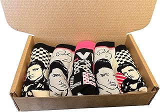 FIVE Pairs of Elvis Socks in a Box UK Adult SZ 7-10 / Gift for Dad/Boyfriend/Gift For an Elvis Fan/Elvis Gift/Elvis Socks