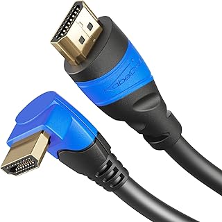 كيبلHDMI 2.0ايه/بي2.0، 1.4ايه زاوية90درجة وطول 2متر ودقة 4كيه- كابل دايركت،كيبل1080P 4كيه بسرعة عالية مع ايثرنت وUHD وشاشات ثلاثية الابعاد وHDR والصوت وبلاي ستيشن4 واكس بوكس والتلفزيون HD افضل سلسلة