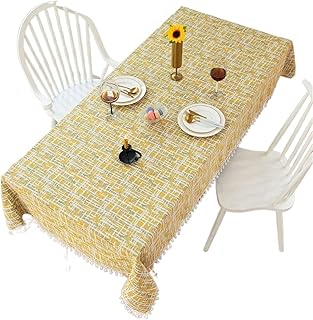 GBVFBFGF Tablecloths Embroidery Decorative Linen Tablecloth With Tassel Dustproof Thicken Rectangular Wedding Dining Table Cover Tea Table Cloth(110x110cm)