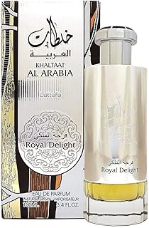 عطر خلاطة العربية ريل ديلايت او دي بارفان - 100 مل (3.4 اونصة) اي بريشس بلندز التوابل مع روائح الفواكه مع نعومة العنبر والخشب والعنبر والمسك I مناسب لاي مناسبة من لطافة، للجنسين