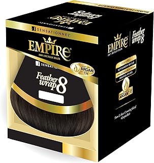 Sensationnel Empire Bump weaving hair - Empire Wrap 8 human hair short feather weave bump- Empire HH Feather Wrap 8 inch (1B OFFBLACK)