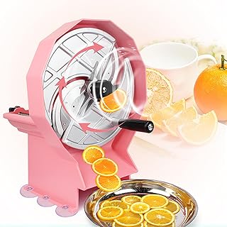 Manual Vegetable and Fruit Slicer, 0.5-6mm Thickness Adjustable Commercial Slicer, Aluminum Blade, Enlarged Food Slot, Removable Blade, for Fruits, Vegetables, Frozen Meat, and Seasonings