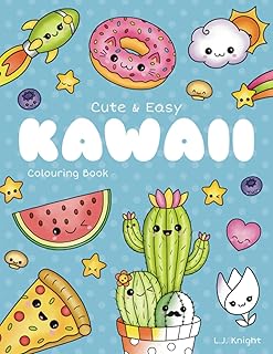 Cute and Easy Kawaii Colouring Book: 30 Fun Relaxing Pages For All Ages: 14 من انديبيندانتلي بابليشد