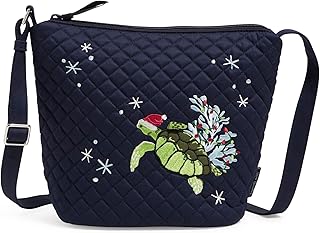 Vera Bradley Damen Umhängetasche aus Baumwolle Crossbody Geldbörse