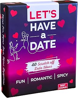 لعبة Let's Have A Date - افكار ممتعة للتاريخ الليلي للازواج - مع 40 بطاقة خدش مثيرة - هدية رومانسية للصديقة والزوجة والصديق والزوج لها - مواعيد غامضة وألعاب بطاقات العلاقات من ريسكي كوبلس طفل