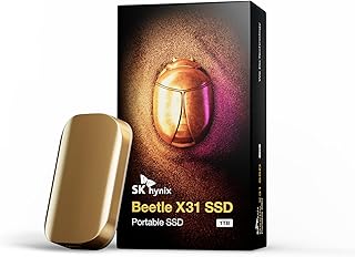 اس كيه هاينكس هارد SSD محمول X31 سعة 1 تيرابايت مع ذاكرة وصول عشوائي حتى 1050 ميجابايت/ثانية، USB 3.2 الجيل الثاني، قرص صلب خارجي متوافق مع الكمبيوتر الشخصي وماك واللابتوب واكس بوكس وبلاي ستيشن 5 من