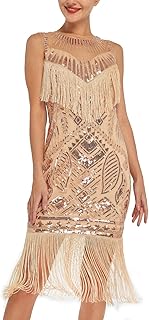 FAIRY COUPLE 1920s Flapper Dress Gatsby Fringed Dress Roaring 20s Beaded Dress Themed Party Prom