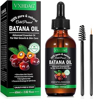 VXHDAG Batana Oil - Pure & Natural From Honduras For Hair Growth, Removes Split Ends, Improves Radiance & Nutrition For All Hair Types, 2.02 Fl Oz