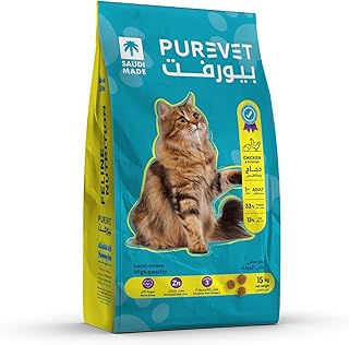 Purevet Chicken & Potatoes Dry Cat Food - Adult, 15 kg