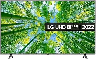 LG تلفزيون الترا اتش دي 4 كيه 75 بوصة سلسلة UQ8000 تصميم شاشة سينما اكتيف HDR ويب او اس سمارت بتقنية الذكاء الاصطناعي ثينكيو - 75UQ80006LD جديد 2022 أسود