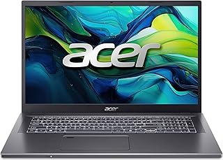 Acer Aspire 17 (A17-51GM-70DT) Laptop, 17.3 Inch FHD IPS Display, Intel Core 7 150U, 32 GB RAM, 1 TB SSD, NVIDIA Geforce RTX 2050, Windows 11, QWERTZ Keyboard, Grey