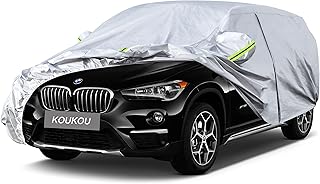 Koukou 6 Layers Car Cover Custom Fit BMW X1 from 2009 to 2023, Waterproof All Weather for Automobiles, Sun Rain Dust Snow Protection. (Ships from US Warehouse, Arrive Within 3-7 Days)