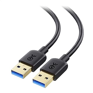 كيبل ماترز كيبل USB 3.0 طويل بطول 10 قدم، كيبل USB الى USB/ كيبل USB A الى USB A / سلك USB ذكر الى ذكر / سلك USB مزدوج باللون الاسود، لحاسوب شخصي