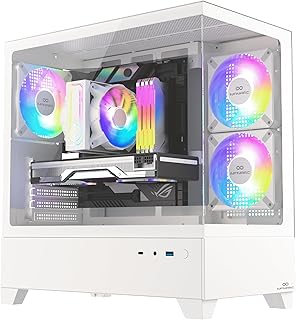 كمبيوتر العاب ميني كيوب من إنفينيارك (انتل كور i5-12400F-RTX4060 TI -H610M-16GB DDR5 -M.2 1TB) لون أبيض