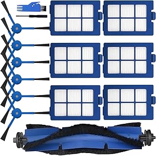 ملحقات قطع غيار بديلة للمكنسة الكهربائية الروبوتية الهجينة يوفي روبوفاك X8 من ايتبال، 1 × فرشاة رئيسية، 6 × فرشاة جانبية، 6 × فلاتر هيبا، 1 × فرشاة تنظيف، 1 × مفك براغي (13 قطعة)