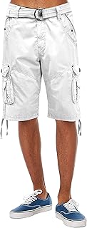 Fried-Denim Mens Everyday Poplin Belted Cargo Fairfax Shorts