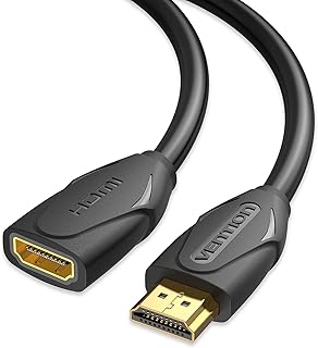 كيبل تمديد HDMI بطول 5 اقدم، بدقة 4 كيه، سلك موسع ذكر الى انثى متوافق مع اللابتوب اكس بوكس ون وجهاز S 360 PS4 لمشغل ابل وي يو بلو راي