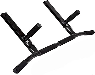 'Iron Core Athletics Joist Mount Pull Up Bar with Pull Up Assistance Bands - Commercial Gym Quality Pullup Bar with 41'' Loop Exercise Pull-Up Assist Bands'