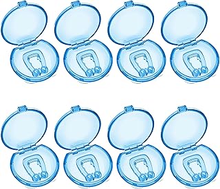 8 Pack Anti Snore Devices, Snore Nose Clip, Snoring Stopper, Anti Snore Nose Clip, Anti Snore Nose Snoring Clip, Snoring Aids for Men and Women (Blue)