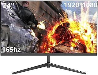 شاشة ألعاب 24 بوصة FHD 1080 بكسل 1920×1080 بإضاءة خلفية LED مع معدل تحديث 165 هرتز تنافسية للمكتب والألعاب DP+HDMI من سيتيفي أسود