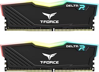 تيم جروب وحدة ذاكرة RAM للكمبيوتر المكتبي تي فورس دلتا RGB DDR4 16GB (2x8GB) 3200MHz (PC4-25600) CL16 TF3D416G3200HC16CDC01 - اسود