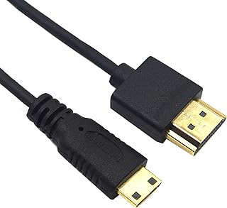 ديوتيك كيبل ميني HDMI الى رفيع للغاية من ذكر يدعم 4K Ultra HD 1080p ثلاثي الابعاد لجهاز العرض والشاشة وكاميرا الفيديو 2.0 2 قدم/60 سم