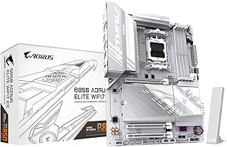 جيجابايت لوحة ام B850 اوروس ايليت واي فاي 7 ايس AMD AM5 LGA 1718، ATX، DDR5، 3X M.2، منفذ PCIe 5.0، USB-C، واي فاي 7، شبكة محلية LAN 2.5GbE، EZ-لاتش، ضمان 5 سنوات